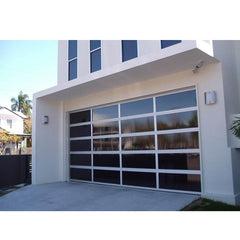 China WDMA 12 X 7 Residential Automatic Aluminum Roll Up Garage Door With Clear Acrylic Glass Plastic Window Inserts