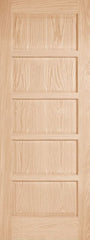 WDMA 12x80 Door (1ft by 6ft8in) Interior Pocket Paint grade 205L Wood 5 Panel Contemporary Modern Ovolo Single Door 1