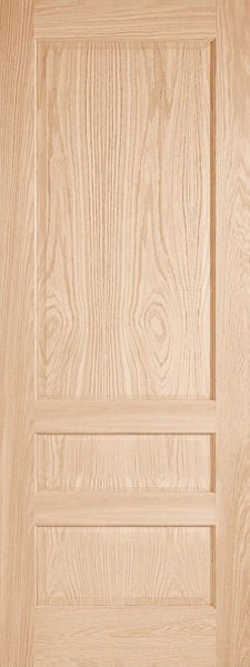 WDMA 12x80 Door (1ft by 6ft8in) Interior Swing Pine 203K Wood 3 Panel Transitional Ovolo Single Door 1