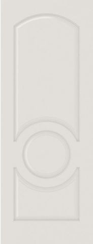 WDMA 12x80 Door (1ft by 6ft8in) Interior Swing Smooth 3120 MDF 3 Panel Arch Panel Circle Single Door 1