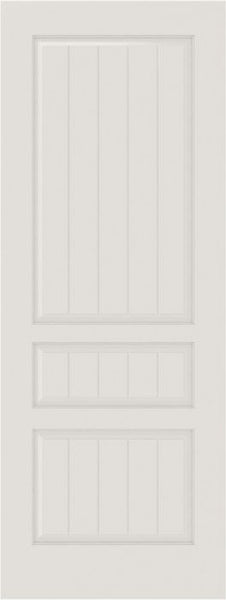 WDMA 12x80 Door (1ft by 6ft8in) Interior Barn Smooth SV3010 MDF PLANK/V-GROOVE 3 Panel Single Door 1