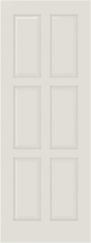 WDMA 12x80 Door (1ft by 6ft8in) Interior Swing Smooth 6110 MDF 6 Panel Single Door 1