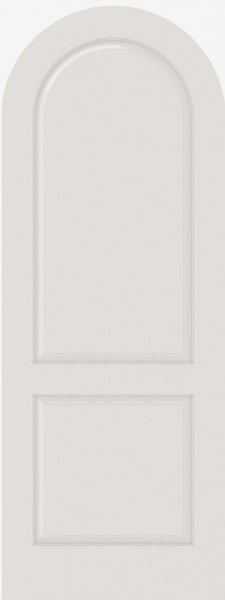 WDMA 12x80 Door (1ft by 6ft8in) Interior Swing Smooth 2040R MDF 2 Panel Round Top and Panel Single Door 1