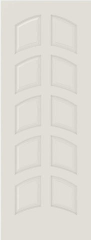 WDMA 12x80 Door (1ft by 6ft8in) Interior Bifold Smooth 8010-GATOR MDF 10 Panel Arch Panel Single Door 1