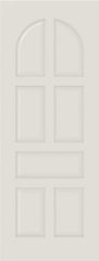 WDMA 12x80 Door (1ft by 6ft8in) Interior Barn Smooth 7040 MDF 7 Panel Round Panel Single Door 1