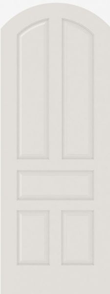 WDMA 12x80 Door (1ft by 6ft8in) Interior Swing Smooth 5020AR MDF 5 Panel Arch Top and Panel Single Door 1