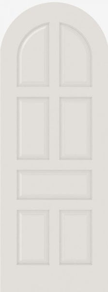 WDMA 12x80 Door (1ft by 6ft8in) Interior Swing Smooth 7040R MDF 7 Panel Round Top and Panel Single Door 1