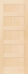 WDMA 12x80 Door (1ft by 6ft8in) Interior Pocket Paint grade 795H Wood 5 Panel Contemporary Modern Shaker Single Door 1