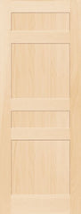 WDMA 12x80 Door (1ft by 6ft8in) Interior Pocket Paint grade 794Z Wood 4 Panel Transitional Shaker Single Door 1