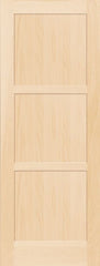 WDMA 12x80 Door (1ft by 6ft8in) Interior Swing Pine 793L Wood 3 Panel Contemporary Modern Shaker Single Door 1