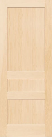 WDMA 12x80 Door (1ft by 6ft8in) Interior Pocket Pine 793A Wood 3 Panel Transitional Shaker Single Door 1