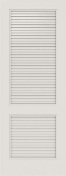 WDMA 12x80 Door (1ft by 6ft8in) Interior Barn Smooth SL-2010-LVRL MDF 2 Panel Vented Louver Single Door 1