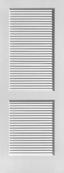 WDMA 18x80 Door (1ft6in by 6ft8in) Interior Barn Pine 80in Primed Louver Over Louver Single Door | 730 1