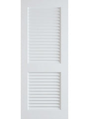 WDMA 18x80 Door (1ft6in by 6ft8in) Interior Swing Pine 80in Primed Plantation Louvers Single Door | 730 1