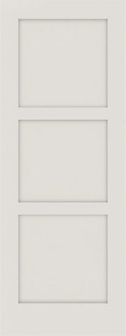 WDMA 18x80 Door (1ft6in by 6ft8in) Interior Swing Smooth 80in Primed 3 Panel Shaker Single Door|1-3/4in Thick 1