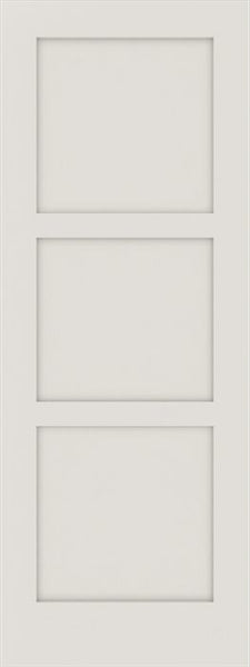 WDMA 18x84 Door (1ft6in by 7ft) Interior Swing Smooth 84in Primed 3 Panel Shaker Single Door|1-3/8in Thick 1