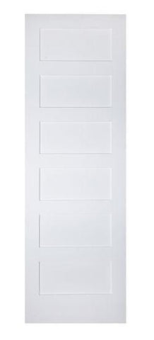 WDMA 18x96 Door (1ft6in by 8ft) Interior Barn Smooth 96in 6 Panel Primed Shaker 1-3/8in 1