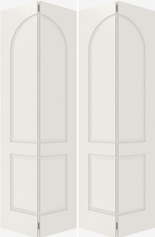 WDMA 20x80 Door (1ft8in by 6ft8in) Interior Barn Smooth 2040 MDF 2 Panel Round Panel Double Door 2