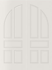 WDMA 20x80 Door (1ft8in by 6ft8in) Interior Bifold Smooth 5070 MDF Pair 5 Panel Round Panel Double Door 1