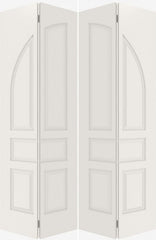 WDMA 20x80 Door (1ft8in by 6ft8in) Interior Bifold Smooth 5070 MDF Pair 5 Panel Round Panel Double Door 2