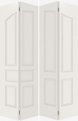 WDMA 20x80 Door (1ft8in by 6ft8in) Interior Barn Smooth 5060 MDF Pair 5 Panel Arch Panel Double Door 1