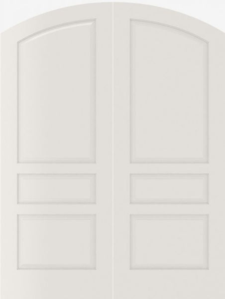 WDMA 20x80 Door (1ft8in by 6ft8in) Interior Swing Smooth 3060 MDF Pair 3 Panel Arch Top / Panel Double Door 1