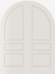 WDMA 20x80 Door (1ft8in by 6ft8in) Interior Swing Smooth 3070 MDF Pair 3 Panel Round Top / Panel Double Door 1