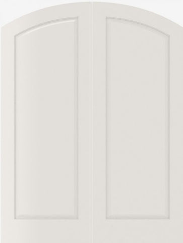 WDMA 20x80 Door (1ft8in by 6ft8in) Interior Swing Smooth 1060 MDF Pair 1 Panel Arch Top / Panel Double Door 1