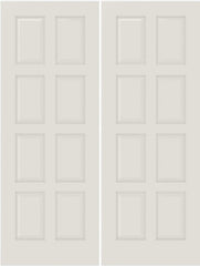 WDMA 20x80 Door (1ft8in by 6ft8in) Interior Swing Smooth 8010 MDF 8 Panel Double Door 1