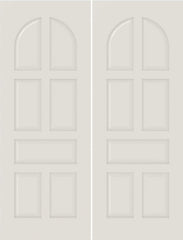 WDMA 20x80 Door (1ft8in by 6ft8in) Interior Barn Smooth 7040 MDF 7 Panel Round Panel Double Door 1