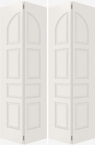 WDMA 20x80 Door (1ft8in by 6ft8in) Interior Barn Smooth 7040 MDF 7 Panel Round Panel Double Door 2