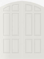 WDMA 20x80 Door (1ft8in by 6ft8in) Interior Swing Smooth 6060 MDF Pair 6 Panel Arch Top / Panel Double Door 1