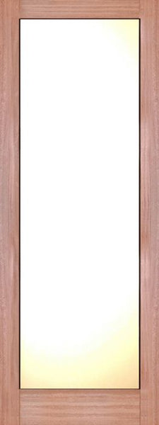 WDMA 24x80 Door (2ft by 6ft8in) Interior Swing Mahogany Full Lite Shaker Style Single Door w/ Matte Glass SH-14 1