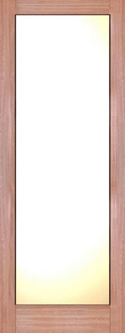 WDMA 24x80 Door (2ft by 6ft8in) Interior Swing Mahogany Full Lite Shaker Style Single Door w/ Matte Glass SH-14 1