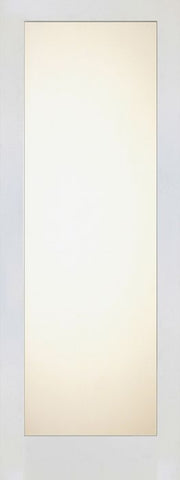 WDMA 24x80 Door (2ft by 6ft8in) Interior Swing Paint grade Full Lite Shaker Style White Single Door w/ Matte Glass SH-14 1