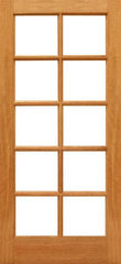 WDMA 24x80 Door (2ft by 6ft8in) Interior Barn Mahogany 10-lite Brazilian IG Glass Single Door 1