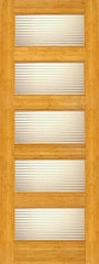 WDMA 24x96 Door (2ft by 8ft) Interior Barn Bamboo BM-14 Contemporary 5 Lite Matte Line Glass Single Door 1