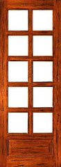 WDMA 24x96 Door (2ft by 8ft) Interior Barn Tropical Hardwood Rustic-10-lite-P/B Solid 1 Panel IG Glass Single Door 1