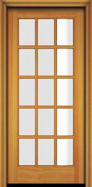 WDMA 30x80 Door (2ft6in by 6ft8in) Patio Fir 80in 15 Lite French Door Single Door 1