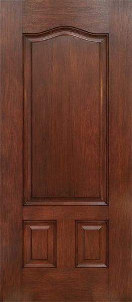 WDMA 30x80 Door (2ft6in by 6ft8in) Exterior Mahogany Three Panel Single Entry Door 1