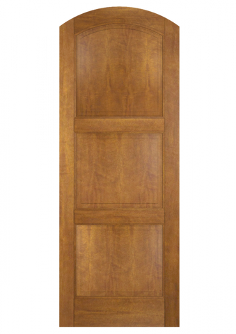 WDMA 30x80 Door (2ft6in by 6ft8in) Exterior Swing Mahogany 3 Panel Arch Top Solid or Interior Single Door 2