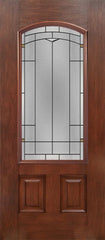 WDMA 30x80 Door (2ft6in by 6ft8in) Exterior Mahogany Camber 3/4 Lite Single Entry Door TP Glass 1