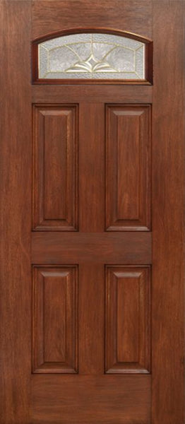 WDMA 30x80 Door (2ft6in by 6ft8in) Exterior Mahogany Camber Top Single Entry Door HM Glass 1