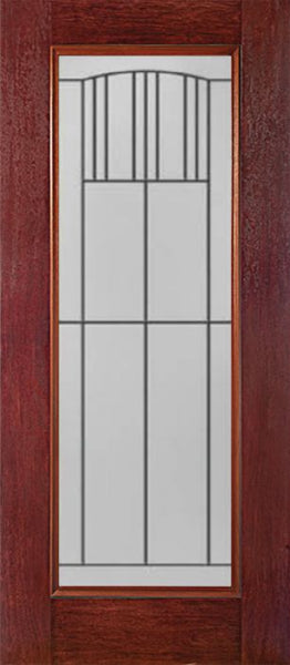 WDMA 30x80 Door (2ft6in by 6ft8in) Exterior Cherry Full Lite Single Entry Door MI Glass 1