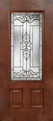 WDMA 30x80 Door (2ft6in by 6ft8in) Exterior Mahogany 3/4 Lite Single Entry Door CD Glass 1