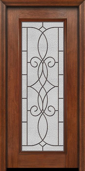 WDMA 30x80 Door (2ft6in by 6ft8in) Exterior Mahogany Full Lite Single Entry Door Ashbury Glass 1