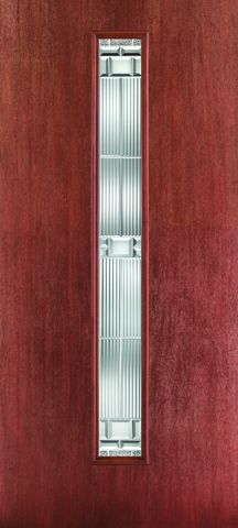 WDMA 30x80 Door (2ft6in by 6ft8in) Exterior Mahogany Fiberglass Door Linea Centered Saratoga 6ft8in 1