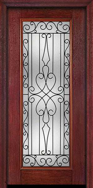 WDMA 30x80 Door (2ft6in by 6ft8in) Exterior Cherry Full Lite Single Entry Door Wyngate Glass 1