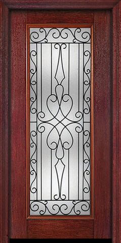 WDMA 30x80 Door (2ft6in by 6ft8in) Exterior Cherry Full Lite Single Entry Door Wyngate Glass 1