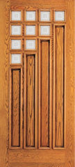 WDMA 30x80 Door (2ft6in by 6ft8in) Exterior Mahogany 9 Lite Single Door 1